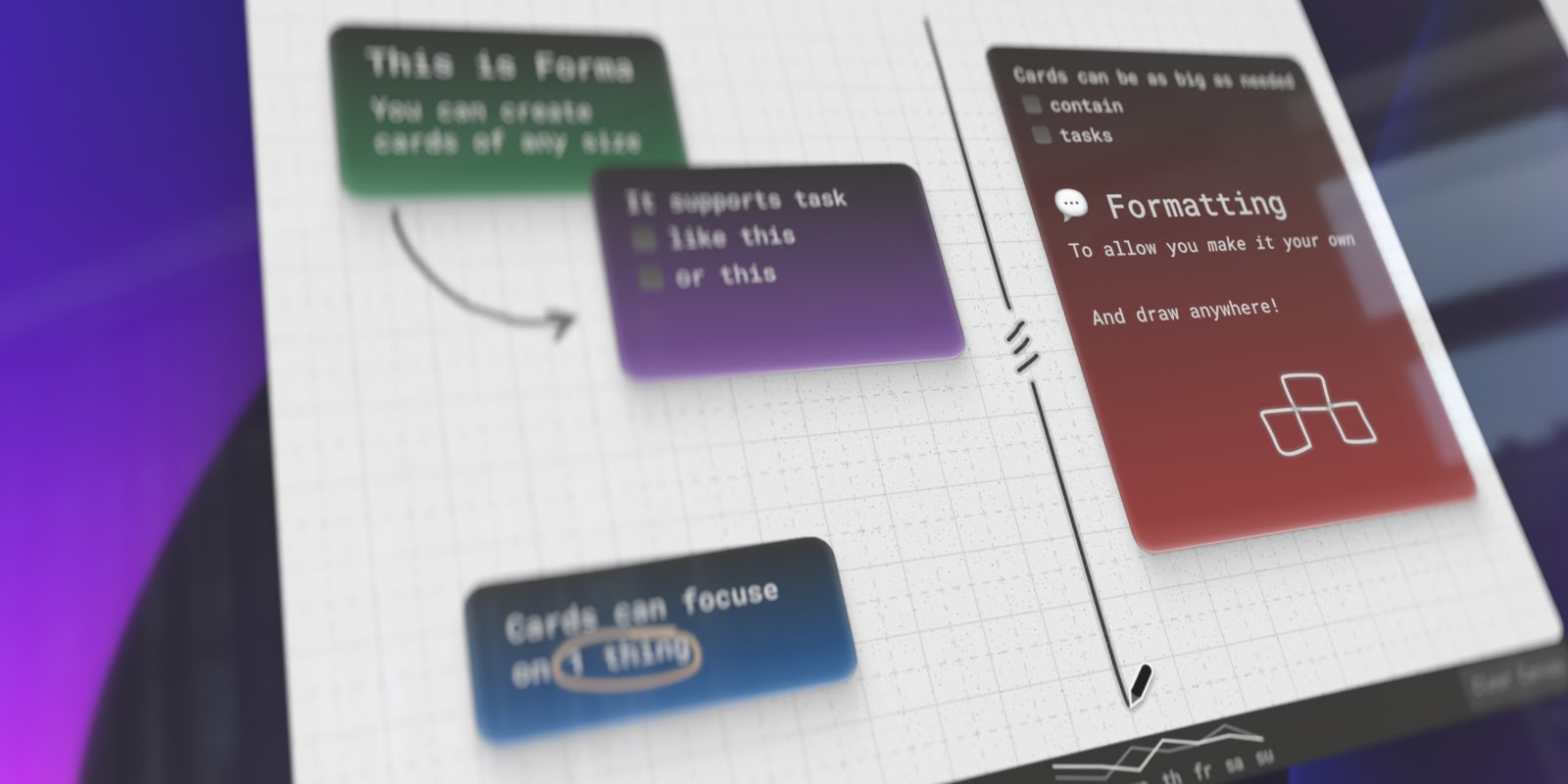Side-by-side comparison of Apple Freeform and Forma on Mac