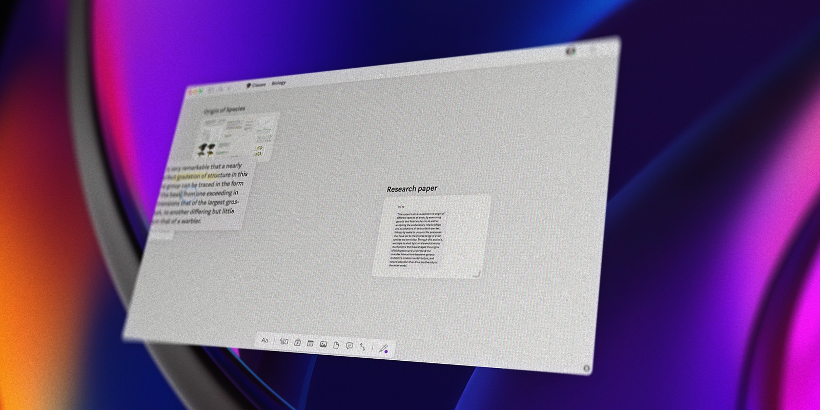 Screenshot of Muse app showing nested boards on iPad and Mac