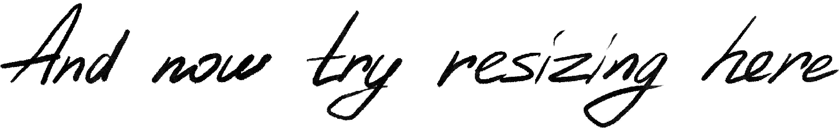 Resize using a generous invisible hit zone