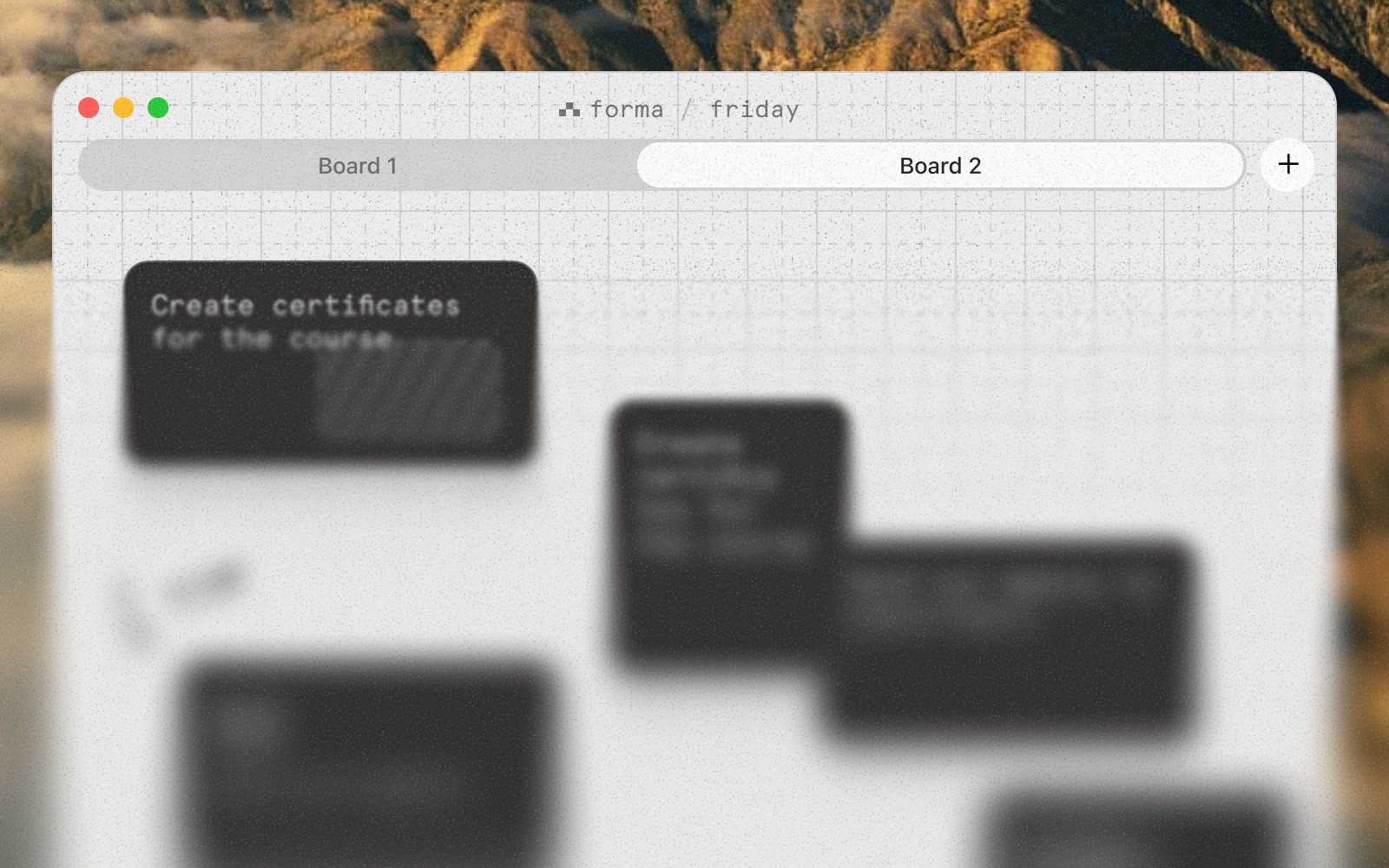 Forma app with tab bar