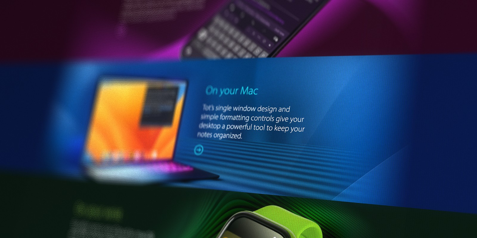 Screenshot of Tot's website