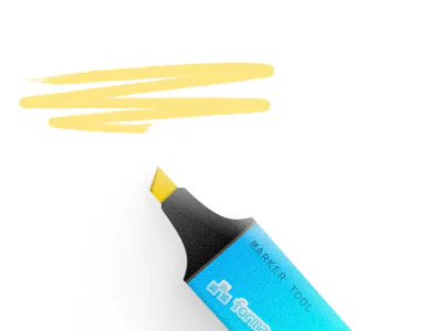 Forma marker tool drawing a highlight stroke